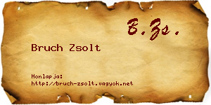 Bruch Zsolt névjegykártya